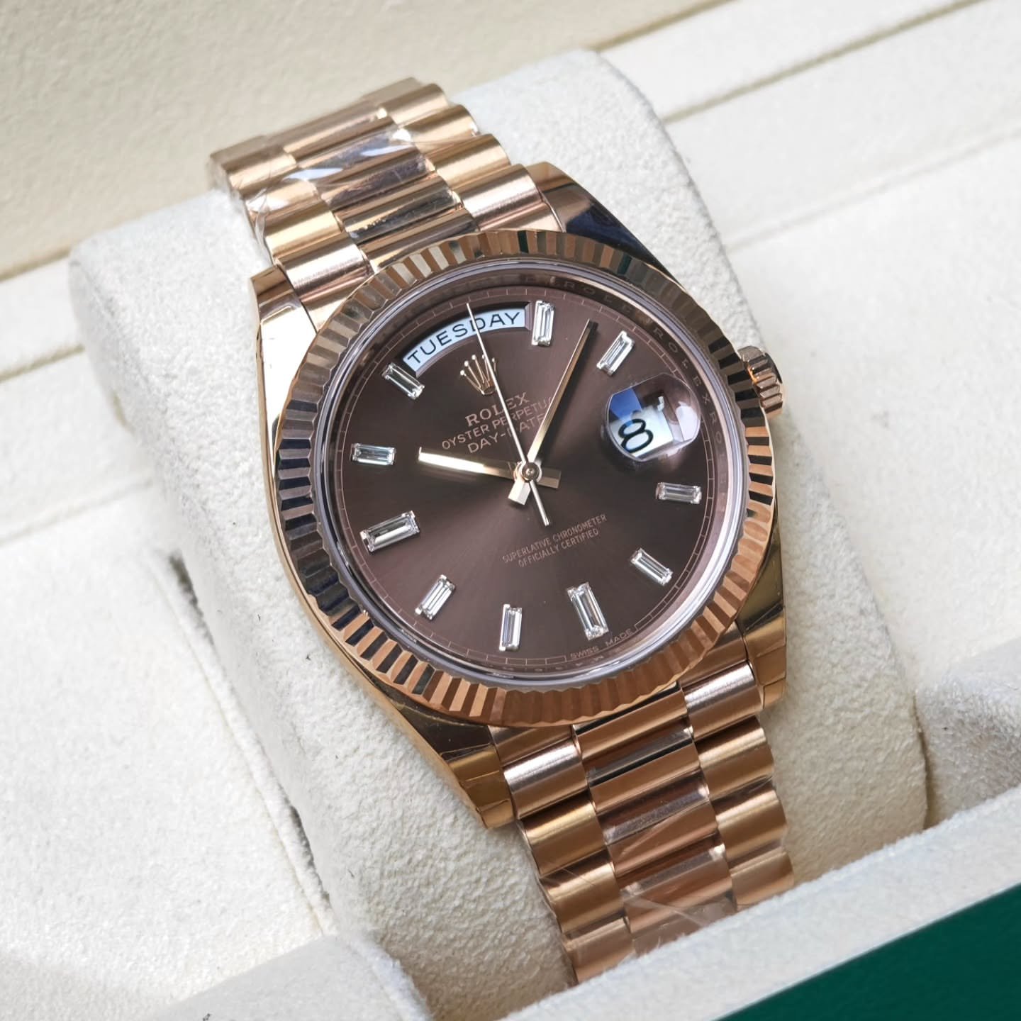 Role_x Oyster Perpetual Day Date 40 Battery Copper-Brown - Image 4