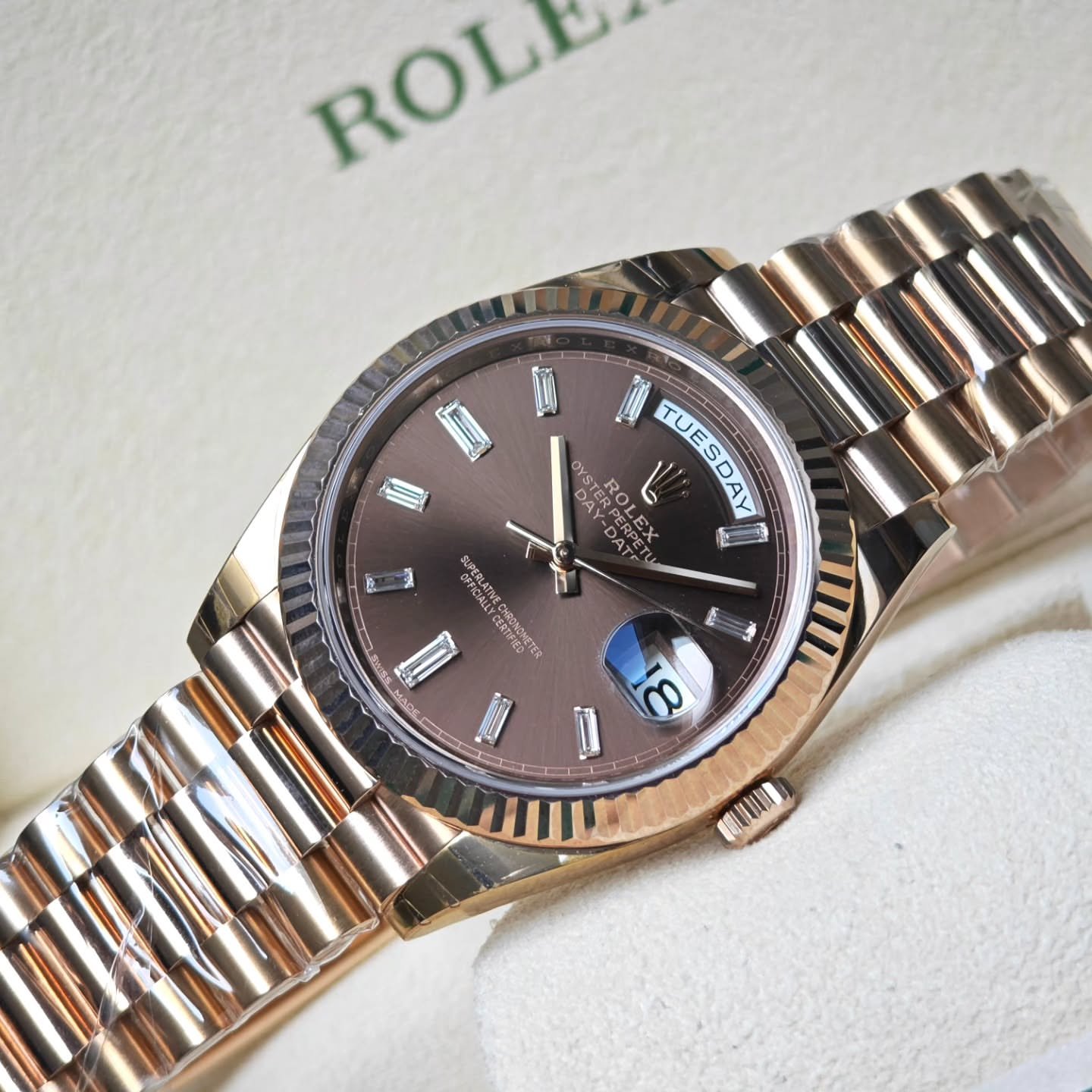 Role_x Oyster Perpetual Day Date 40 Battery Copper-Brown - Image 3