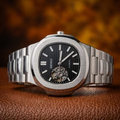 Seik_o Mod Nautilus Phantom Open Heart Automatic Silver-Black