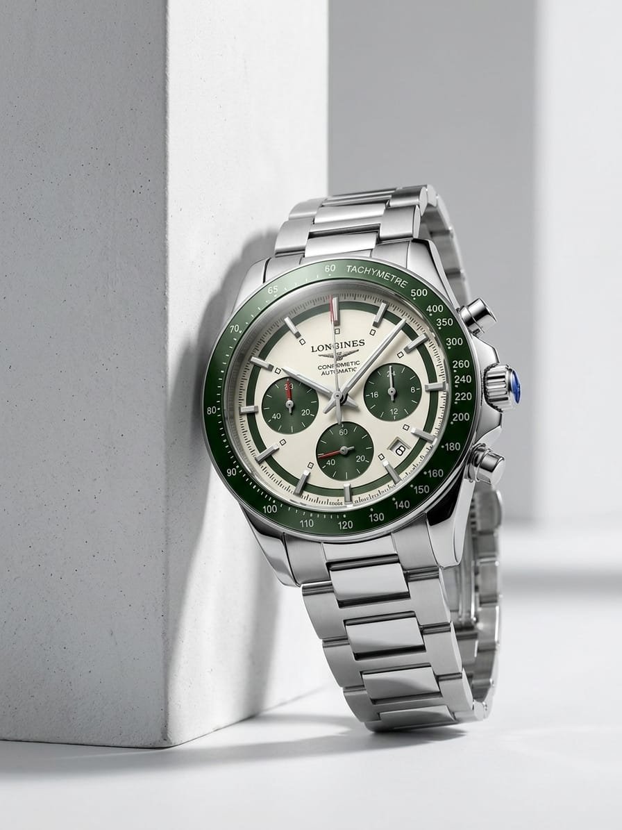 Longine_s Conquest Chronograph Green