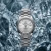 Role_x Oyster Perpetual Day Date Diamond Silver-White 40 Battery