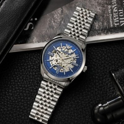 Emporio Arman_i Antonio Automatic Silver-Blue