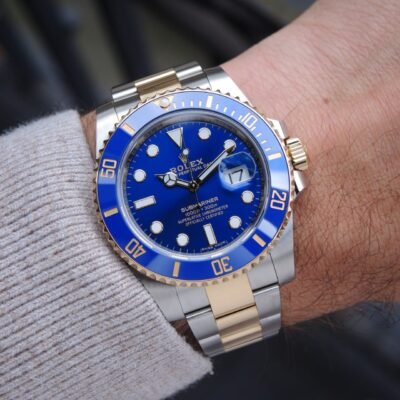 Role_x Oyster Perpetual Submarine 2Ton-Gold-Blue