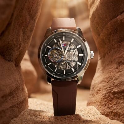 Tommy_hilfiger Automatic Silicon Brown-Silver-Black