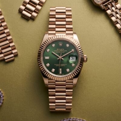 Role_x Oyester Perpetual Date Just Ladies Copper-Green