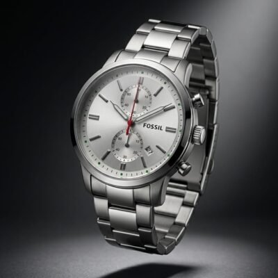 Fossi_l Minimalist Chronograph Silver-White