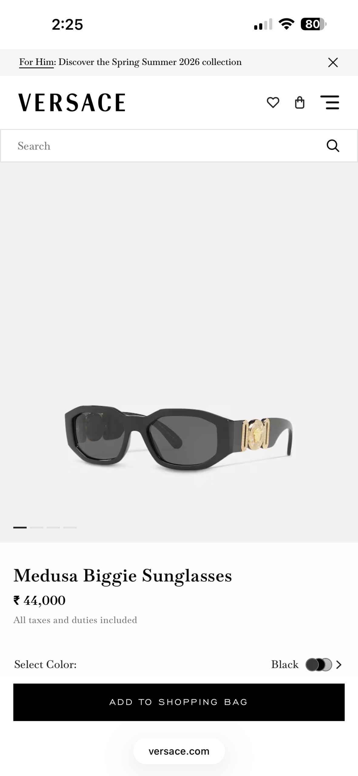Versace 4361 Black - Image 3