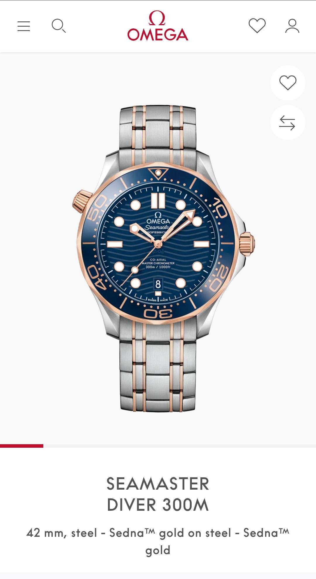 Omeg_a Seamaster Diver 300M Automatic 2Ton-Copper-Blue