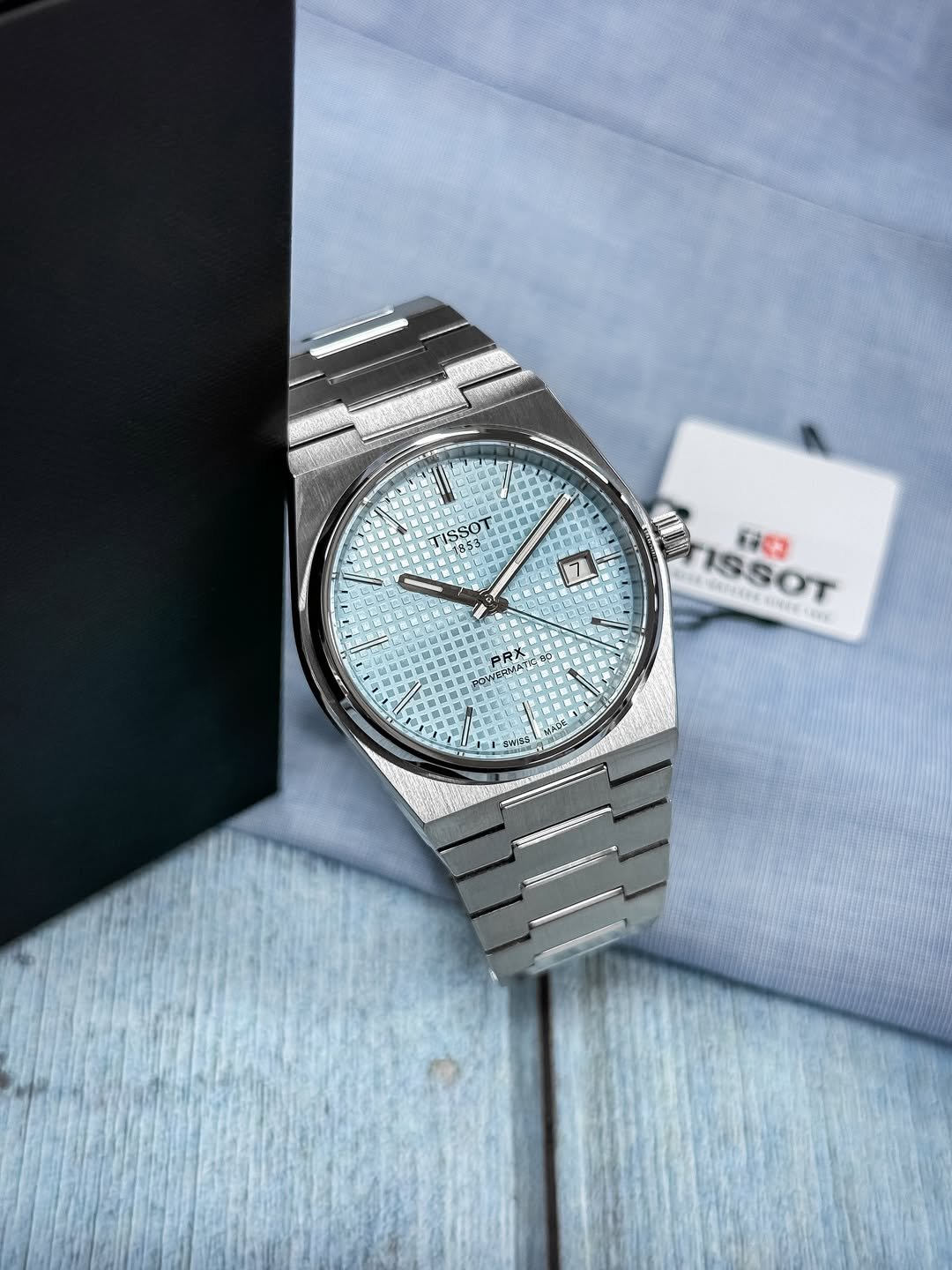 Tisso_t 1853 Prx Automatic Top Quality Silver-SkyBlue - Image 3