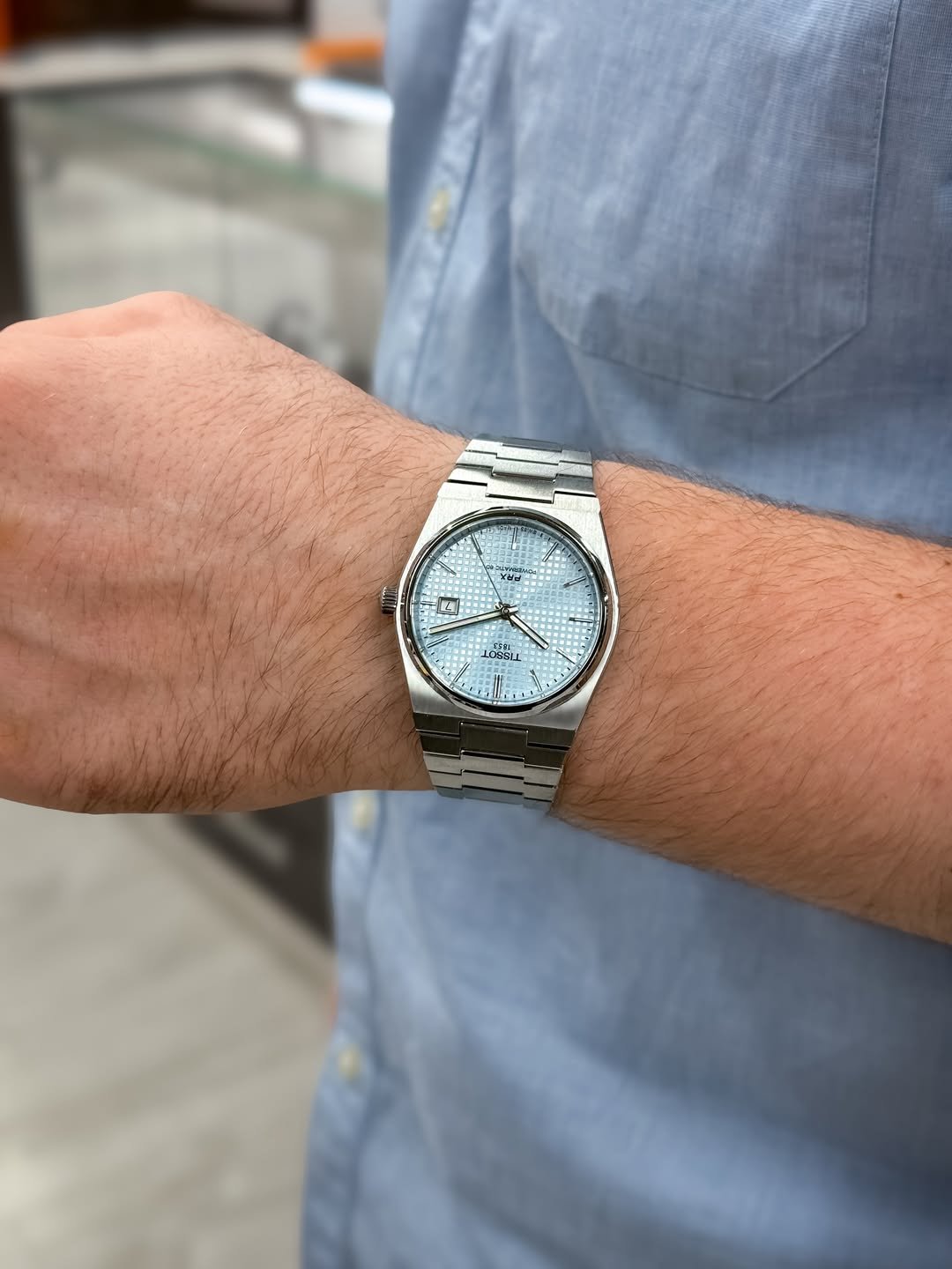 Tisso_t 1853 Prx Automatic Top Quality Silver-SkyBlue - Image 2