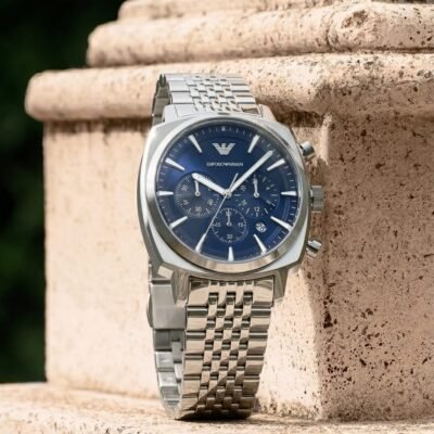 Emporio Arman_i Antonio Chronograph Silver-Blue