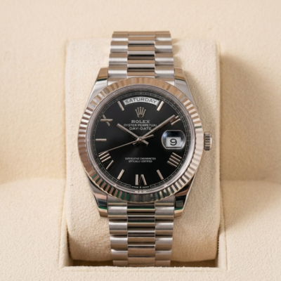 Role_x Oyster Perpetual Day Date 40 Battery Silver-Black