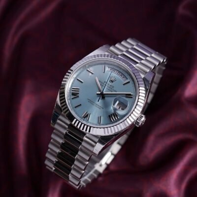 Role_x Oyster Perpetual Day Date 40 Battery Silver-SkyBlue