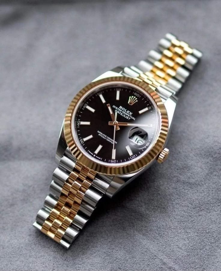 Role_x Oyster Perpetual Date Just 2Ton-Gold-Black - Image 2