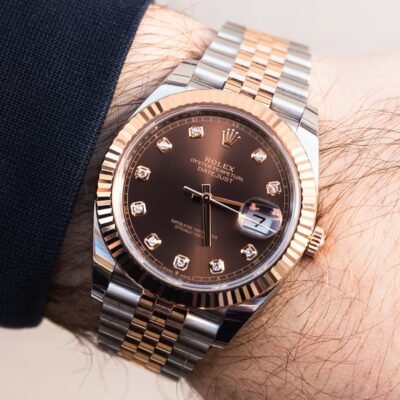 Role_x Oyster Perpetual Date Just 2Ton-Copper-Brown Diamond
