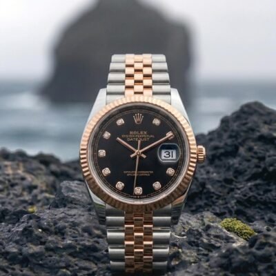 Role_x Oyster Perpetual Date Just 2Ton-Copper-Black Diamond