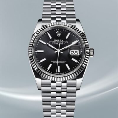 Role_x Oyster Perpetual Date Just Silver-Black