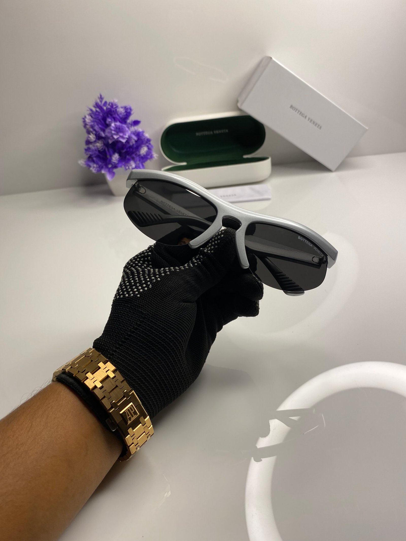 Bottega Veneta Silver Black - Image 4