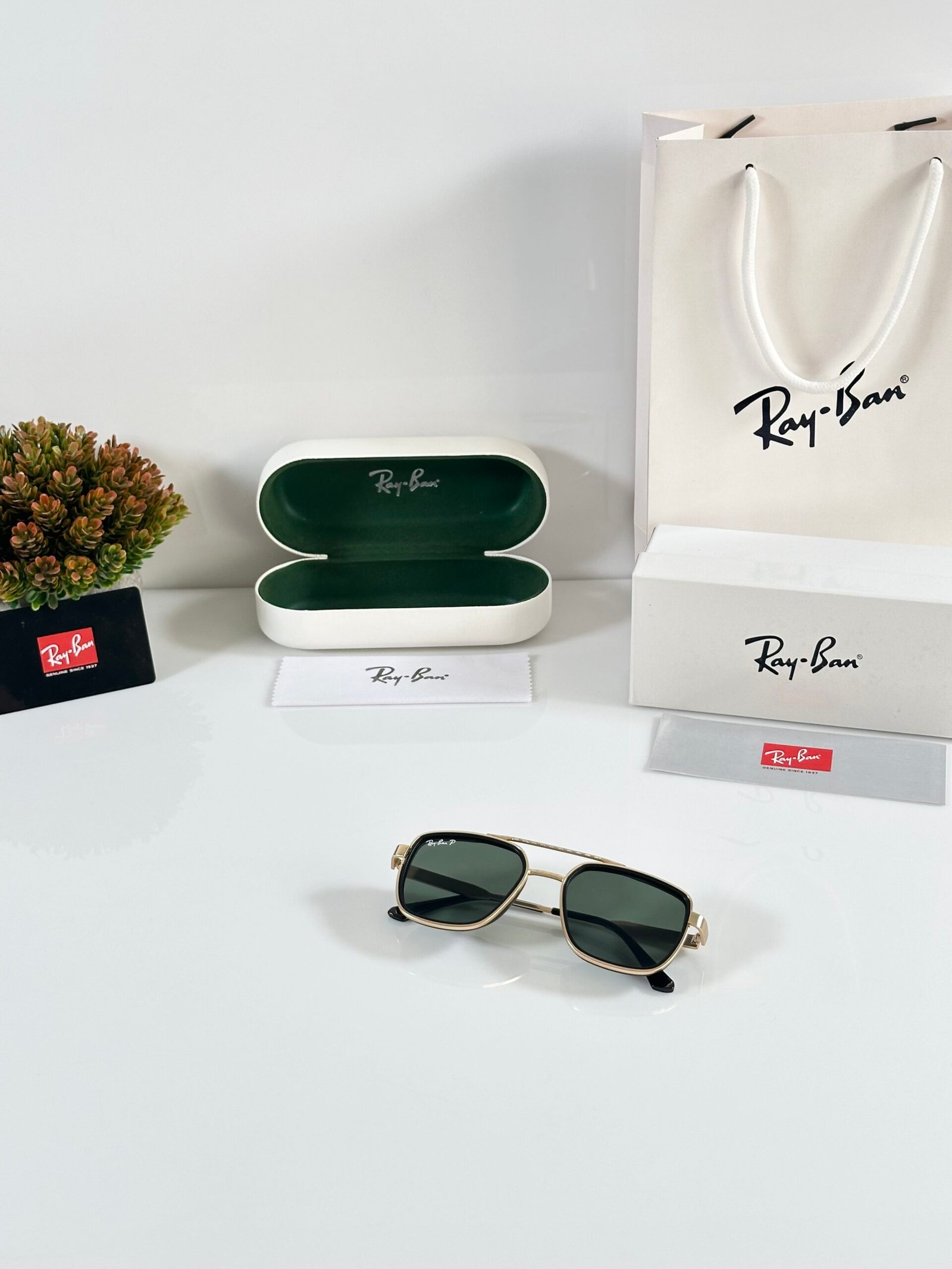 Rayban 3602 Gold Green - Image 4