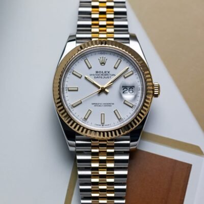 Role_x Oyster Perpetual Date Just 2Ton-Gold-White