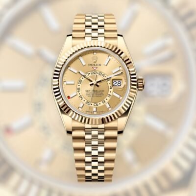 Rolee_x Oyster Perpetual Sky Dweller Gold-Gold