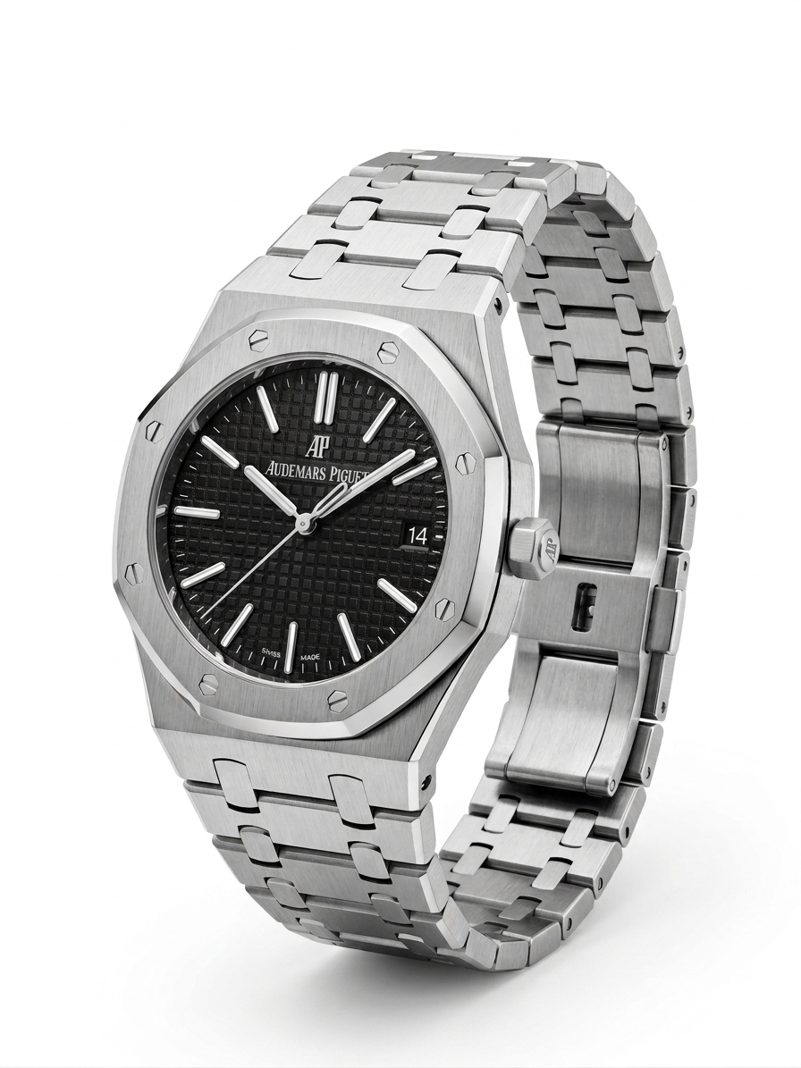 Audemar_s Piguet Royal Oak Quartz Silver-Black