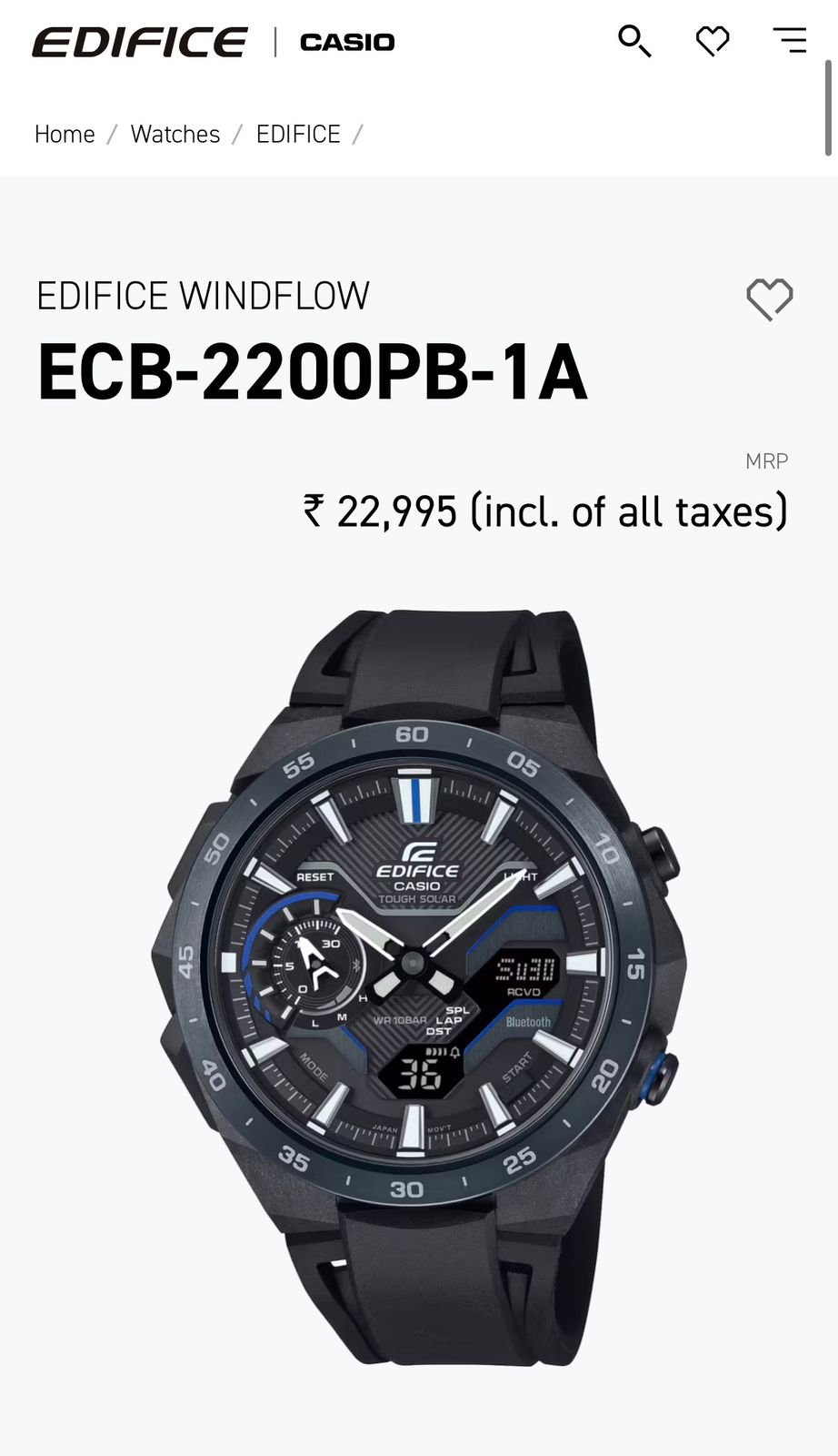 Casio Edifice Ecb2200 PB - Image 2