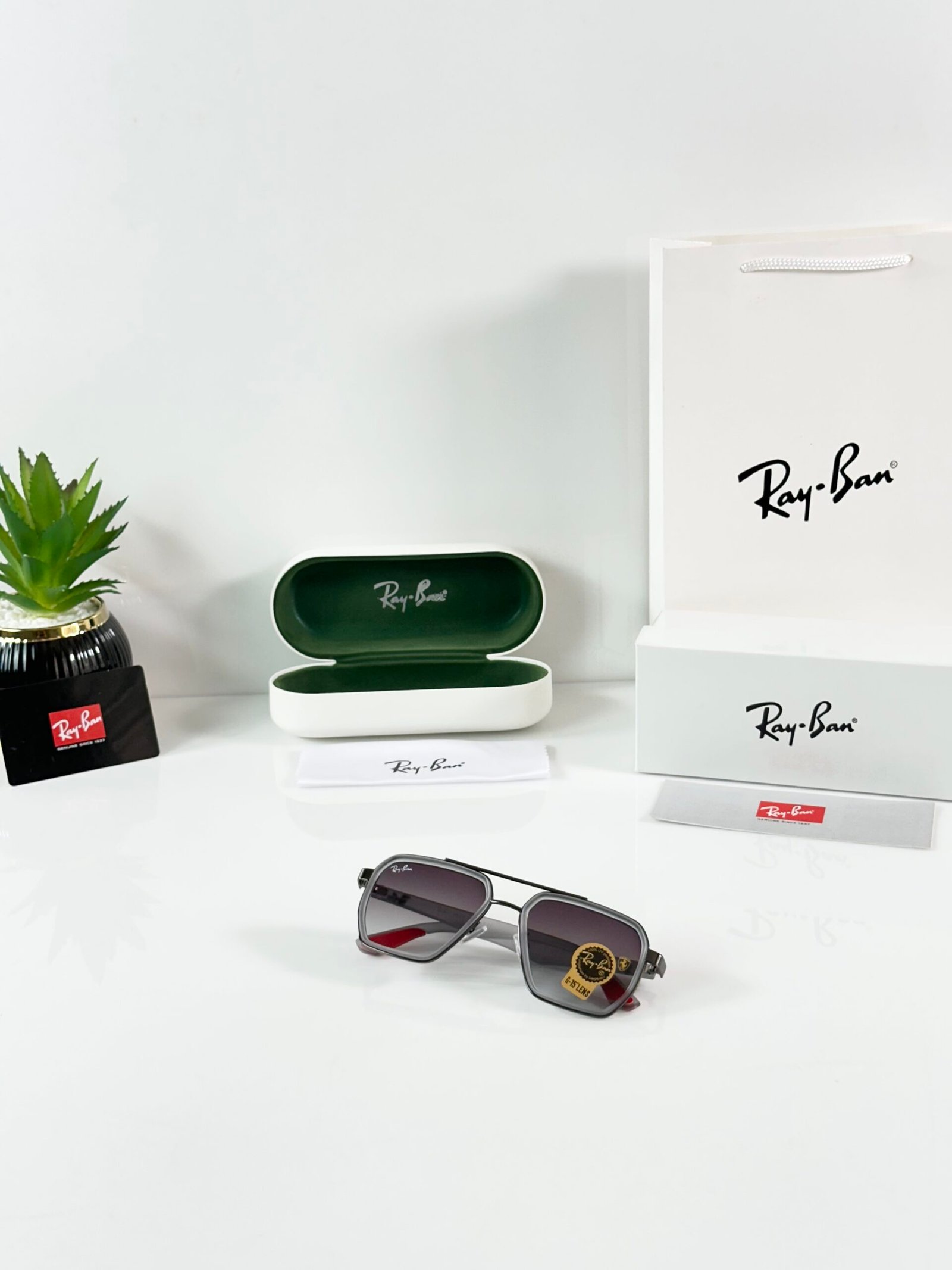 Rayban 010 Grey Green Shaded - Image 4