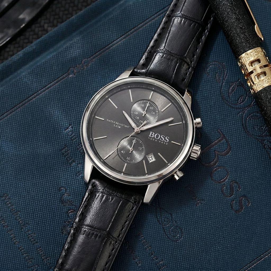 Hug_o Boss Jet Chronograph Black-Silver