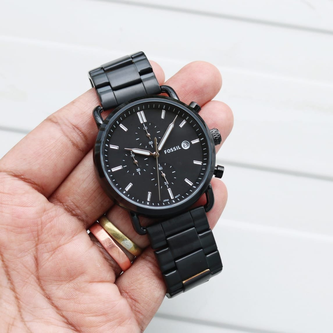 Fossii_l commuter Good Quality Black Silver - Image 3
