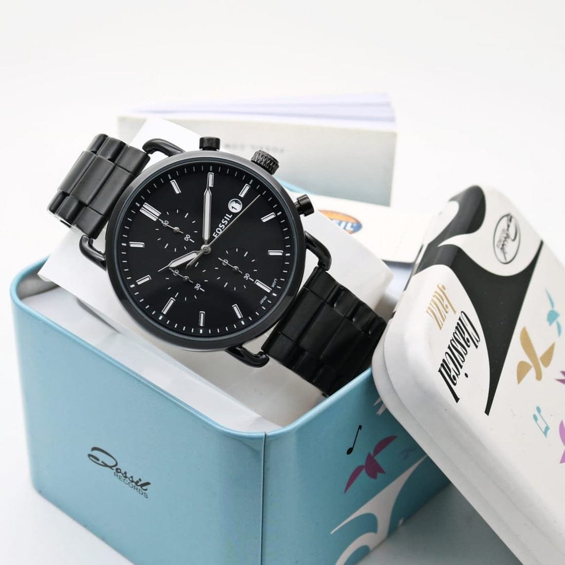 Fossii_l commuter Good Quality Black Silver - Image 2