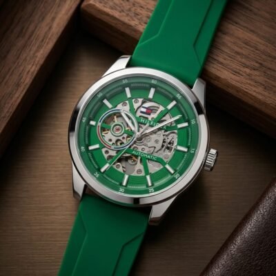 Tommmy Hilfige_r Automatic Silicon Green-Silver-Green