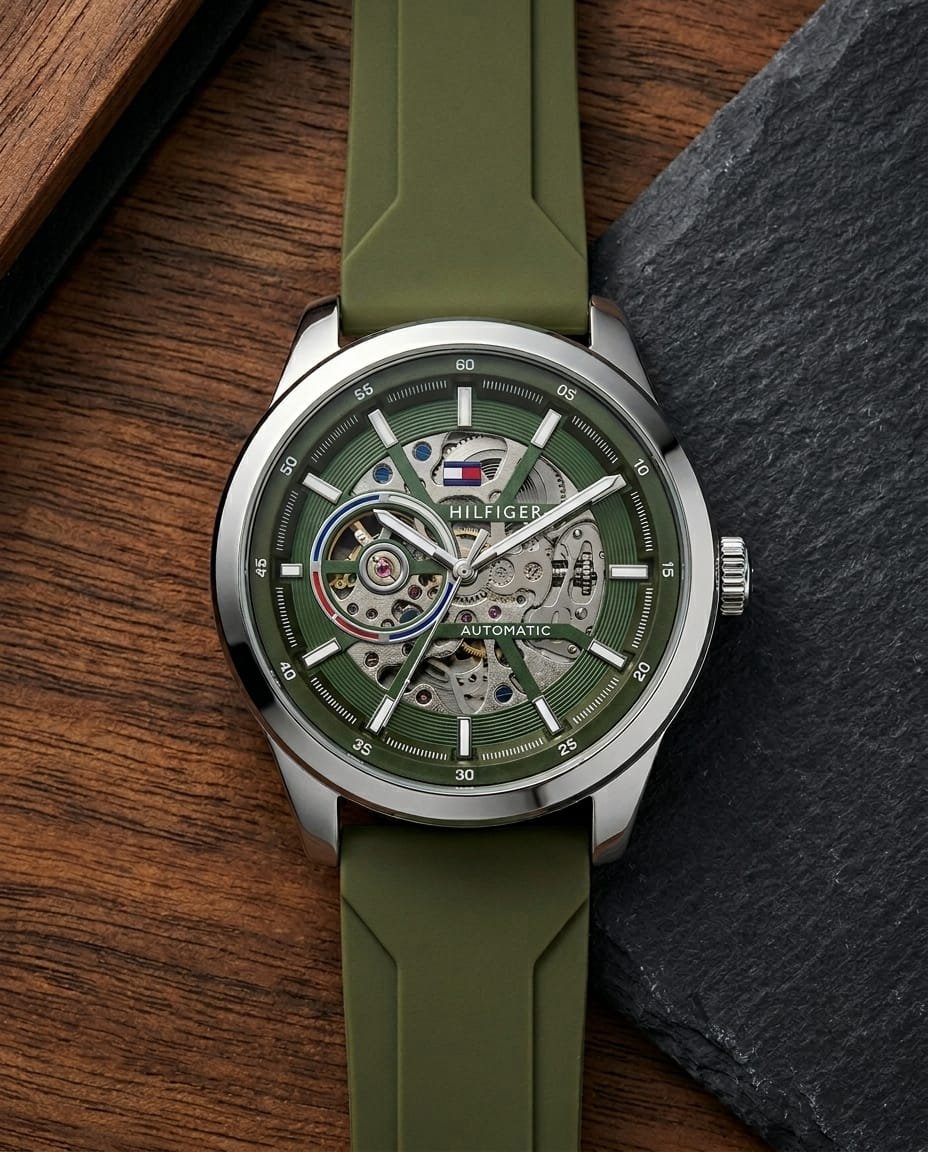 Tommmy Hilfige_r Automatic Silicon Green-Silver