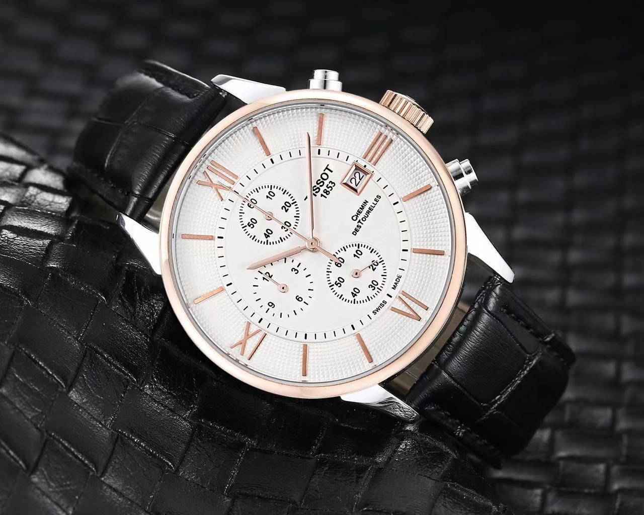 Tissoo_t 1853 Chemin Black-Copper-White
