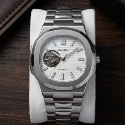 Seik_o Mod Nautilus Phantom Open Heart Automatic Silver-White