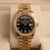 Rolee_x Oyster Perpetual Day Date Diamond Gold-Black 40 Battery