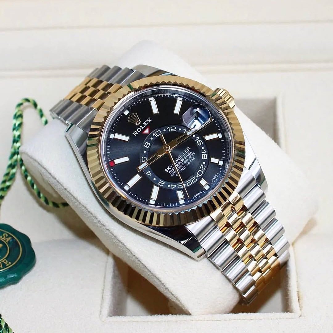 Rolee_x Oyster Perpetual Sky Dweller 2Ton-Gold-Black - Image 8
