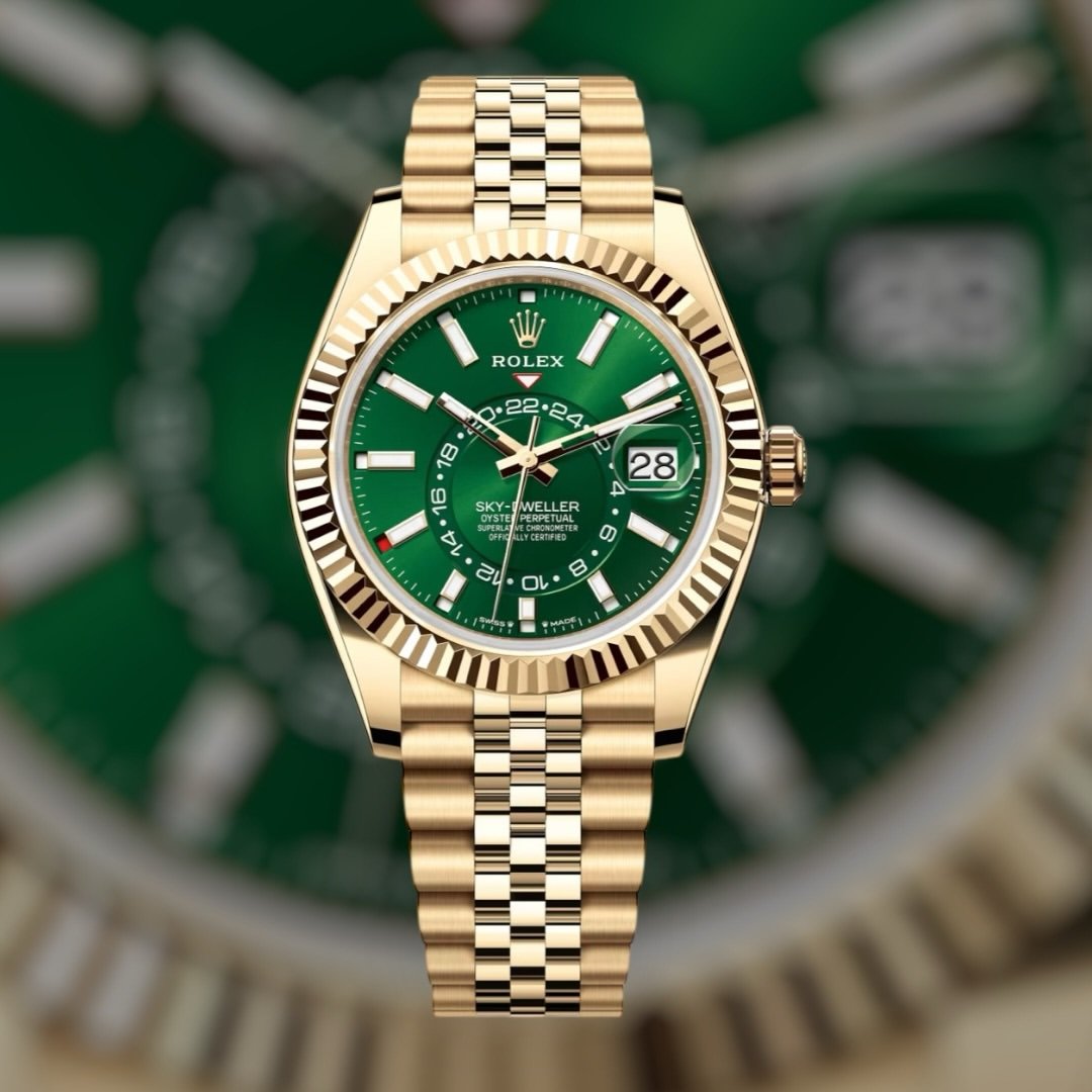 Rolee_x Oyster Perpetual Sky Dweller Gold-Green - Image 3