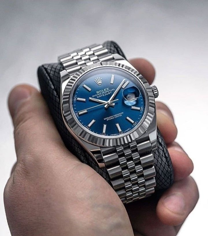 Rolee_x Oyster Perpetual Date Just Silver Blue - Image 3