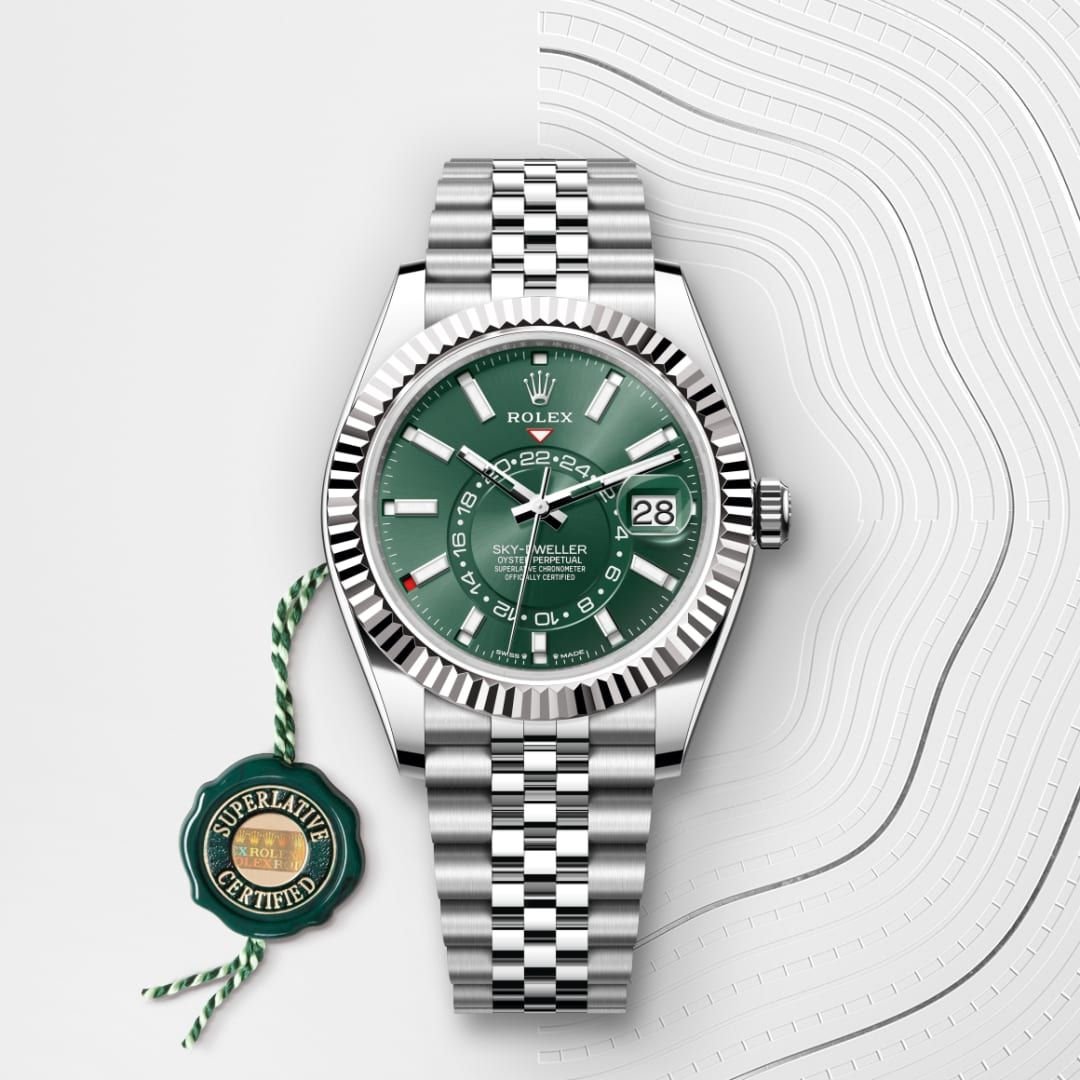 Rolee_x Oyster Perpetual Sky Dweller Silver-Green - Image 3