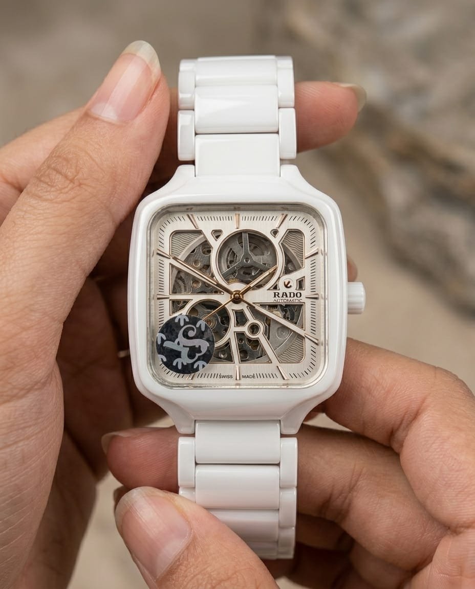 Radd_o True Square Automatic Ceramic White Copper - Image 2