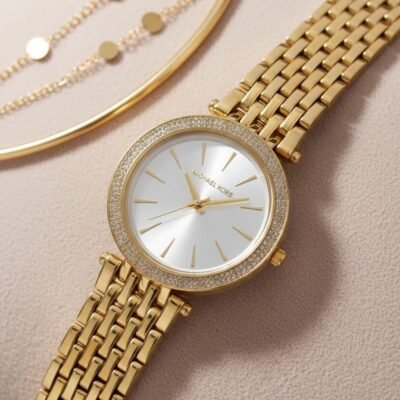 Michael_l Kors Darci Gold-White