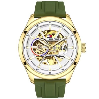 Tommy Hilfige_r Automatic Silicon Green-Gold-White
