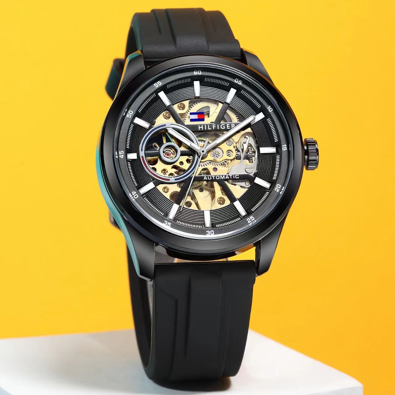 Tommy Hilfige_r Automatic Silicon Full Black