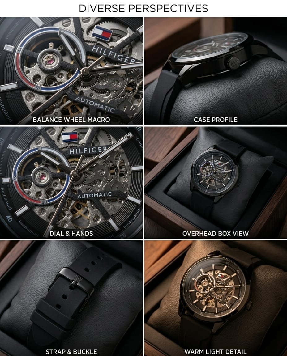 Tommy Hilfige_r Automatic Silicon Full Black - Image 2