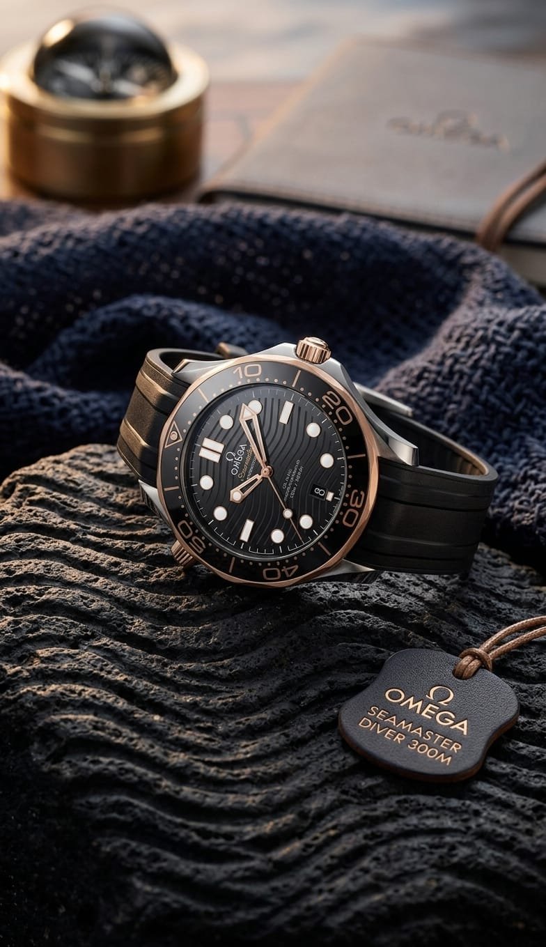 Omegg_a Seamaster Diver 300M Automatic Black-Copper-Black