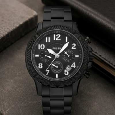 Fossii_l Bowman Chronograph Black-White