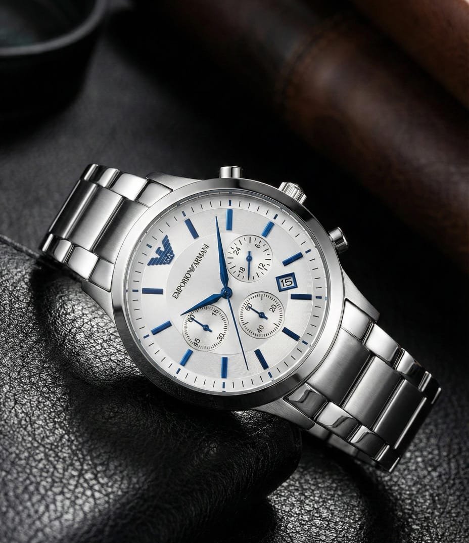 Emporio Arman_i Classic Silver-White-Blue