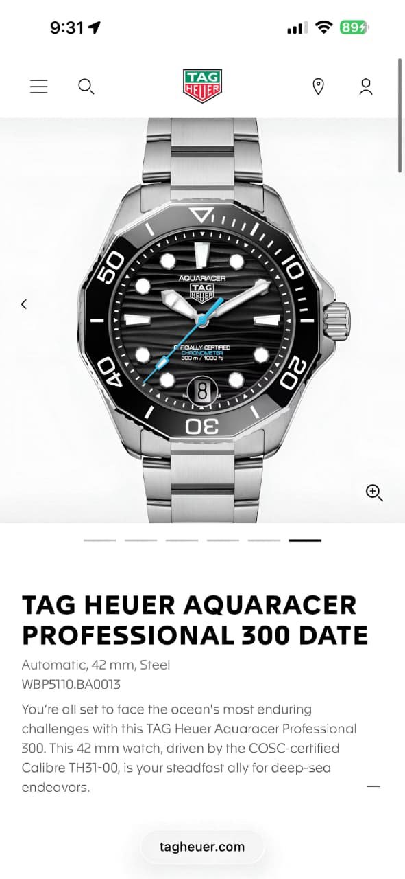 Tag Heue_r aquaracer professional 300m date automatic japan - Image 2