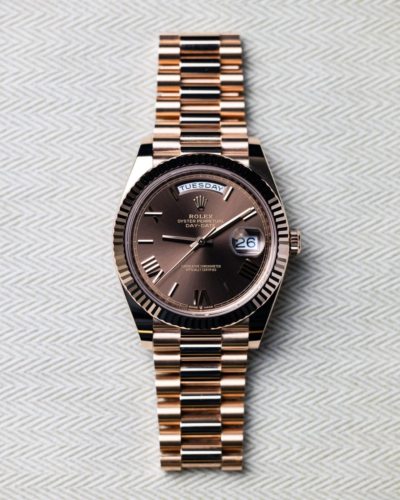 Rolee_x Oyster Perpetual Day Date 40 Battery Copper Brown - Image 2
